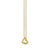 Gold Small Fluted Heart Charm