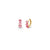 Gold & Pink Sapphire Heart Cocktail Huggie