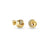 Gold & Diamond Tri Linked Ring Stud