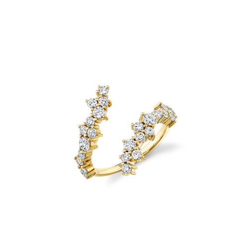 Gold & Diamond Cocktail Wrap Ring