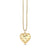 Gold & Diamond Puffy Icon Heart Charm