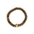 Gold & Diamond Tri Linked Ring Rondelle on Smokey Quartz