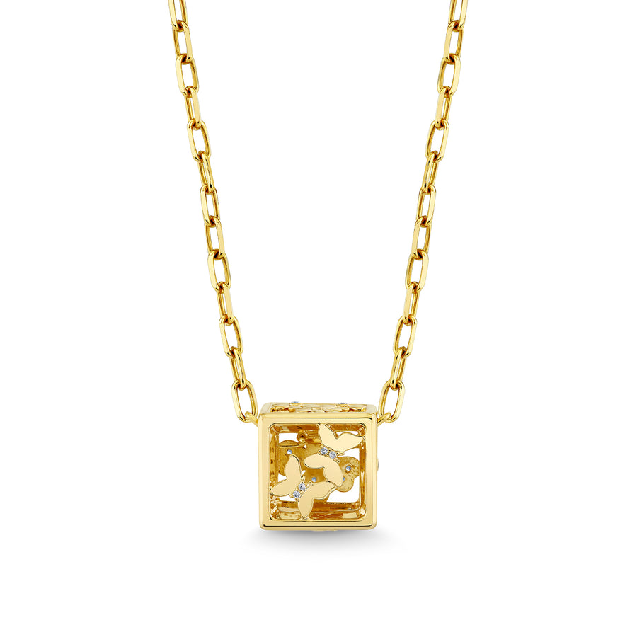 Gold & Diamond Open Icon Dice Charm - Sydney Evan Fine Jewelry