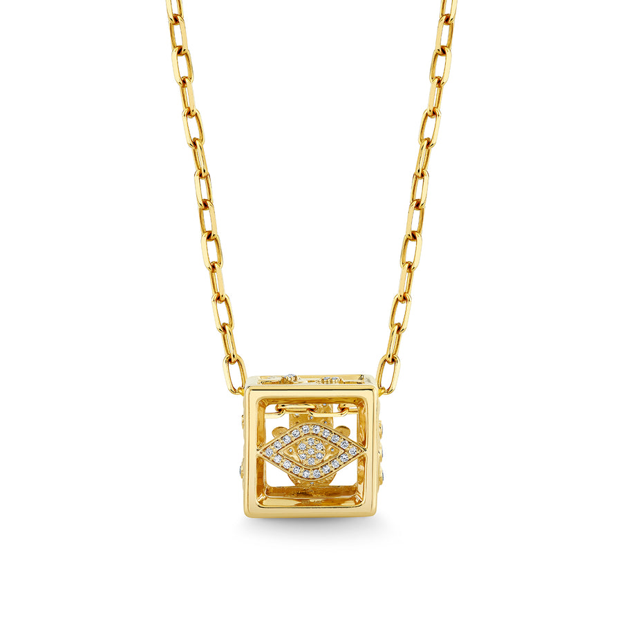Gold & Diamond Open Icon Dice Charm - Sydney Evan Fine Jewelry