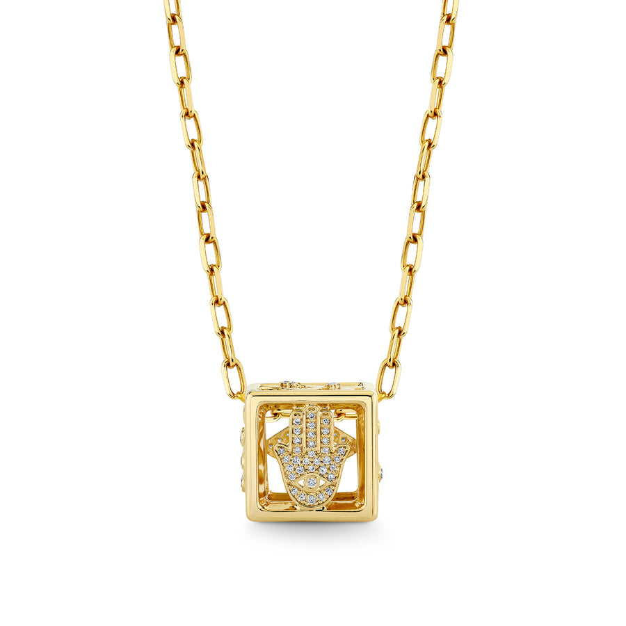 Gold & Diamond Open Icon Dice Charm - Sydney Evan Fine Jewelry