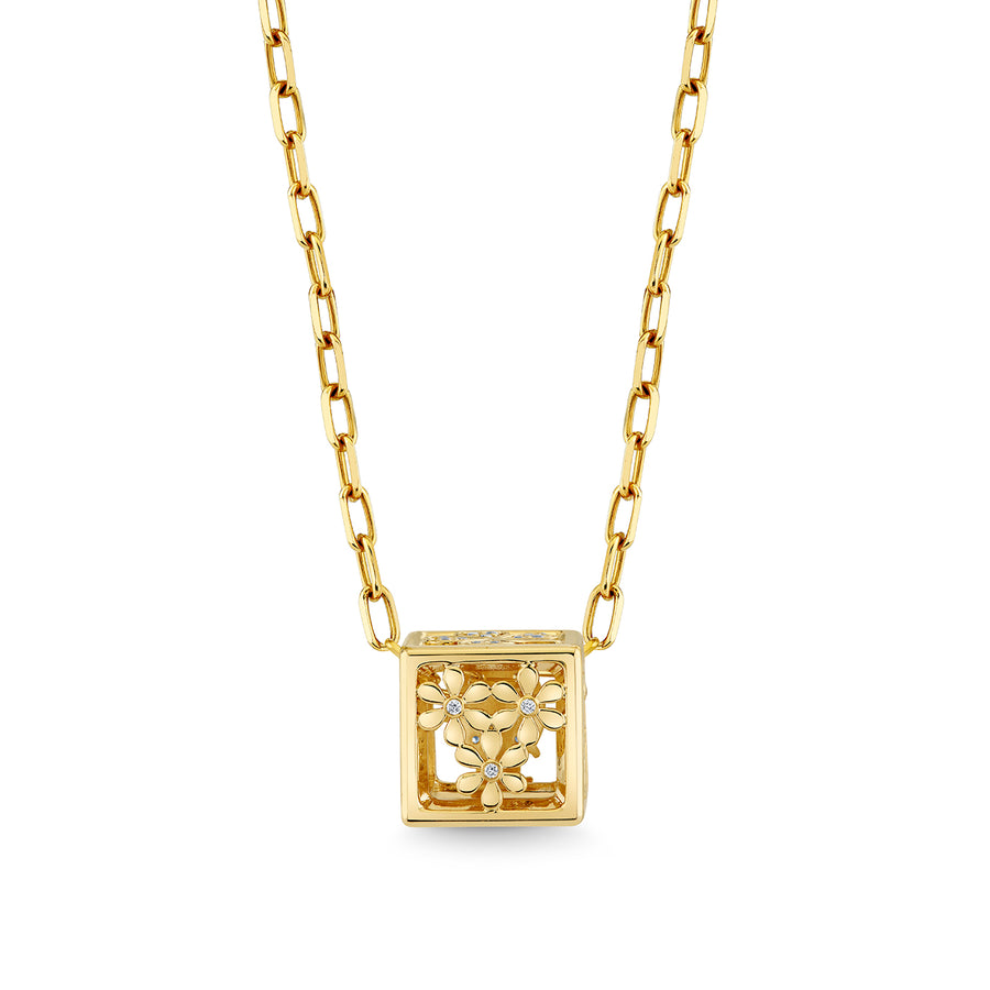 Gold & Diamond Open Icon Dice Charm - Sydney Evan Fine Jewelry