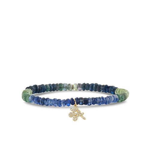 Gold & Diamond Small LA Script on Multi Kyanite