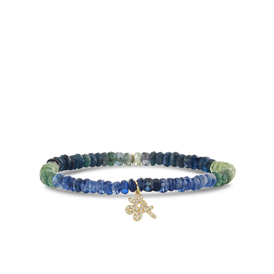 Gold & Diamond Small LA Script on Multi Kyanite - Sydney Evan Fine Jewelry