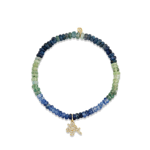 Gold & Diamond Small LA Script on Multi Kyanite