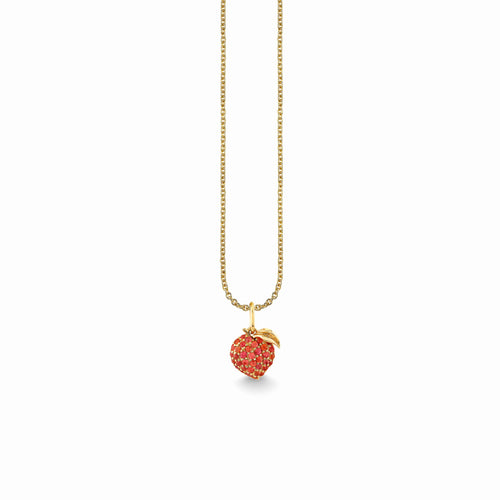 Gold & Orange Sapphire Peach Charm