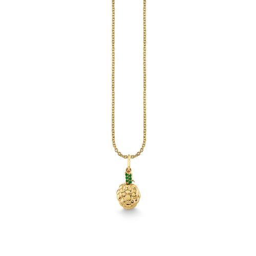 Gold & Emerald Artichoke Charm