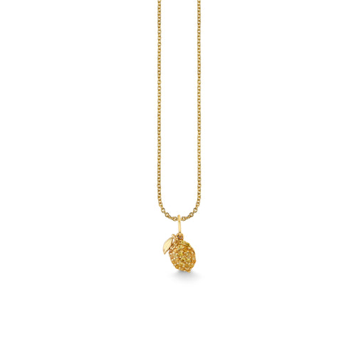 Gold & Sapphire Lemon Charm