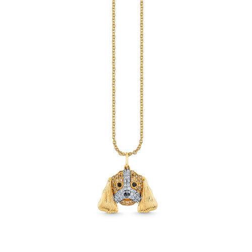 Gold & Diamond Cocker Spaniel Dog Charm
