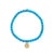Gold & Diamond Small Marquise Eye Coin on Turquoise