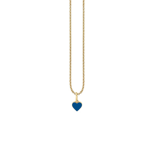 Gold & Enamel Mini Heart Charm