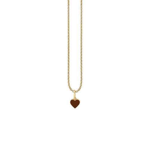 Gold & Enamel Mini Heart Charm