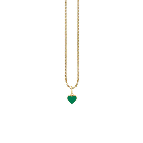 Gold & Enamel Mini Heart Charm