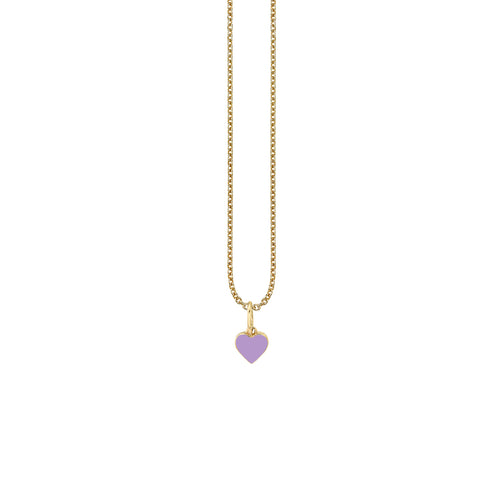 Gold & Enamel Mini Heart Charm