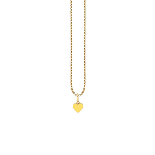 Gold & Enamel Mini Heart Charm