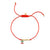 Gold & Enamel Mini Cherry Cord Bracelet