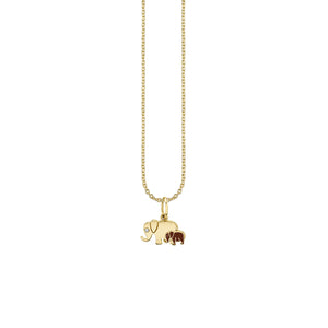 Gold & Enamel Elephant Family Charm - Sydney Evan Fine Jewelry