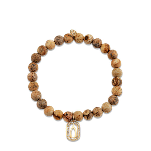 Gold & Diamond Wishbone on Jasper