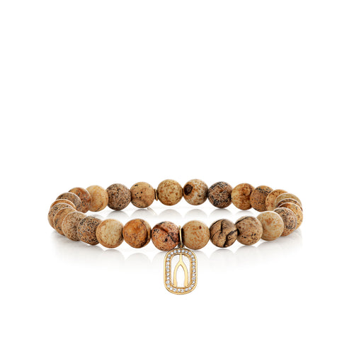 Gold & Diamond Wishbone on Jasper