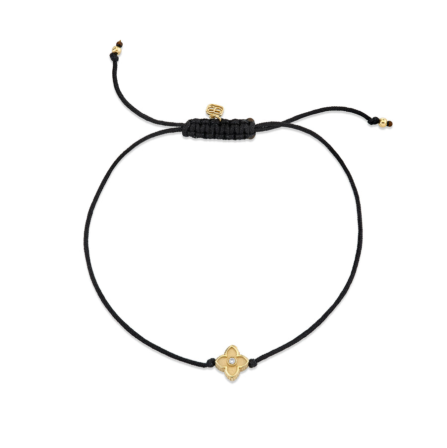 Gold & Diamond Moroccan Flower Cord Bracelet - Sydney Evan Fine Jewelry