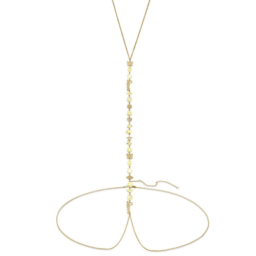Gold & Diamond Multi-Icon Body Chain