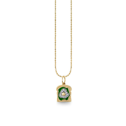 Gold & Diamond Avocado Toast Charm