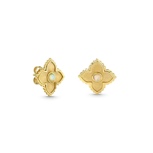Gold & Opal Moroccan Flower Stud