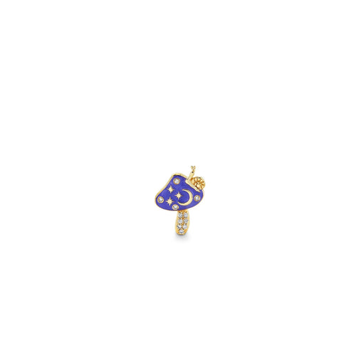 Gold & Diamond Celestial Mushroom Stud