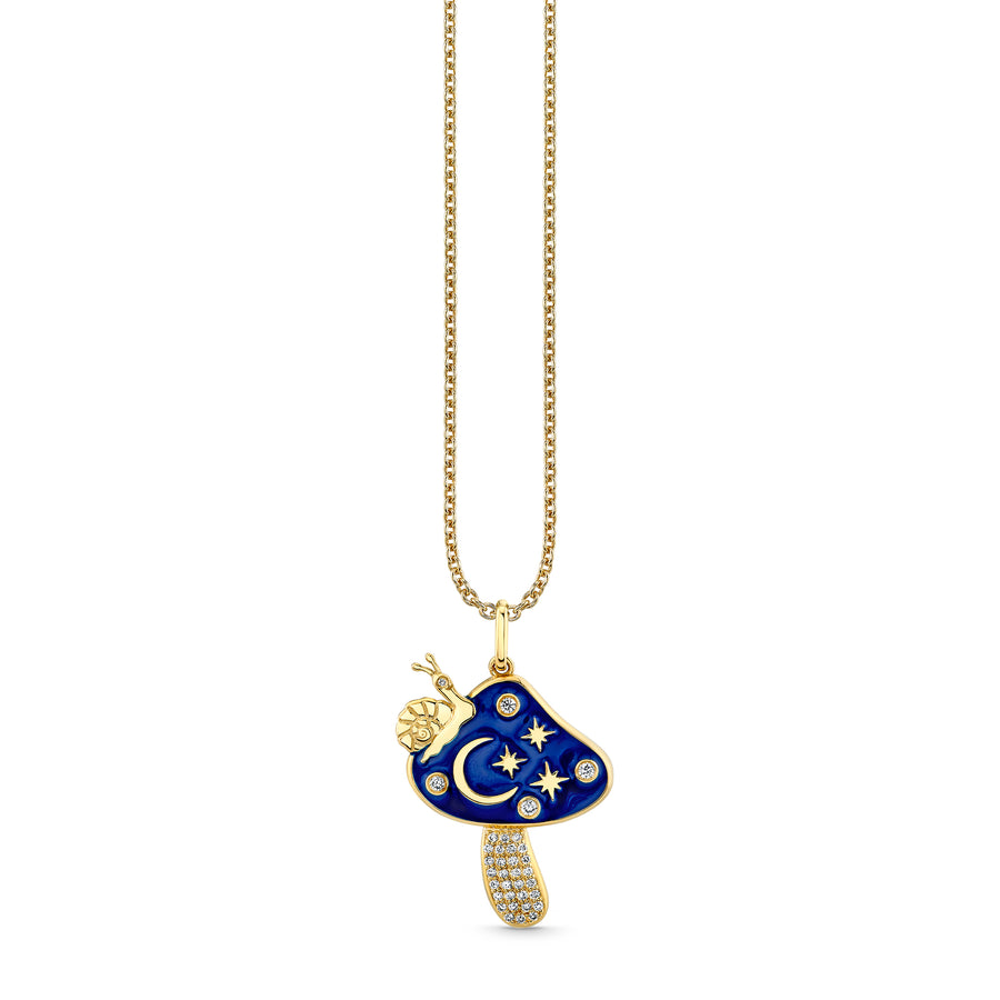 Gold & Diamond Large Celestial Mushroom Charm - Sydney Evan Fine Jewelry
