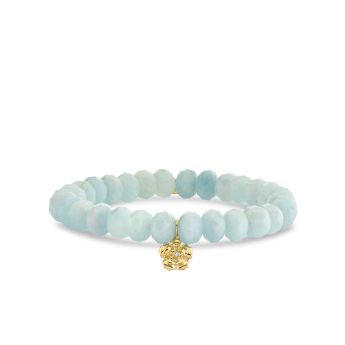 Gold & Diamond Begonia on Aquamarine