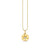Gold & Single Diamond Pinwheel Flower Charm