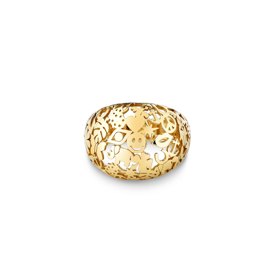 Pure Gold Wallpaper Puffy Ring - Sydney Evan Fine Jewelry