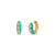 Gold & Diamond Marquise Eye Puffy Huggie Hoop