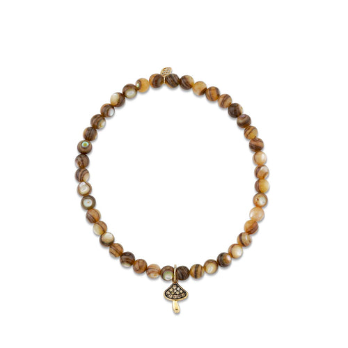 Gold & Diamond Mushroom on Abalone