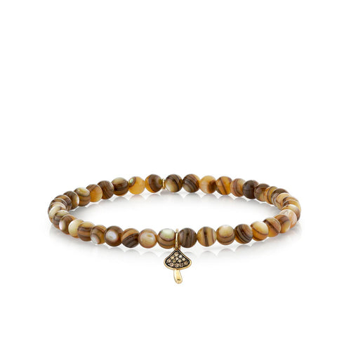 Gold & Diamond Mushroom on Abalone