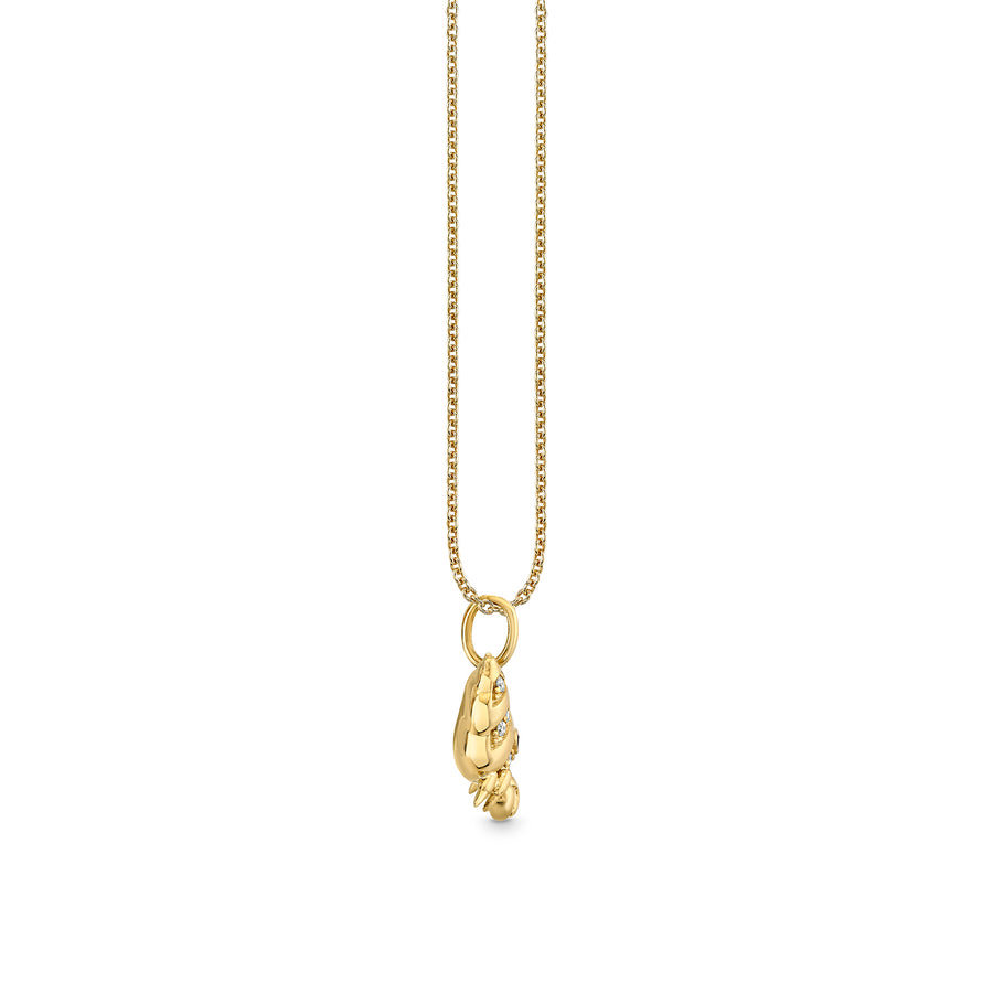 Gold & Diamond Hermit Crab Charm - Sydney Evan Fine Jewelry