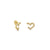 Gold & Diamond Small Heart Wrap Hoop