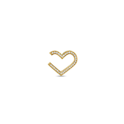 Gold & Diamond Heart Wrap Hoop