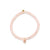 Gold & Diamond Small Carved Stone Heart on Rose Quartz Heishi
