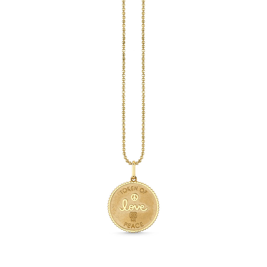 Gold & Diamond Small Sand Dollar Coin - Sydney Evan Fine Jewelry