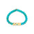 Gold & Diamond Iconography Bar on Turquoise