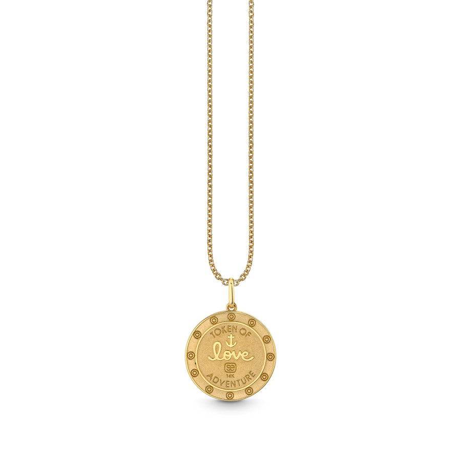 Gold & Diamond Porthole Coin - Sydney Evan Fine Jewelry