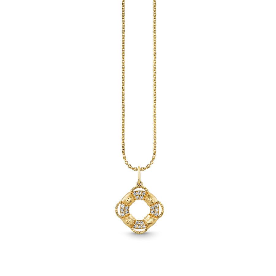 Gold & Diamond Icon Lifesaver Charm - Sydney Evan Fine Jewelry