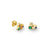 Gold Emerald & Sapphire Iconography Cluster Stud