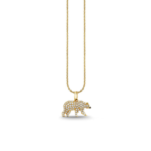 Gold & Diamond Bear Charm