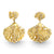 Gold & Diamond Scallop Shell Earring